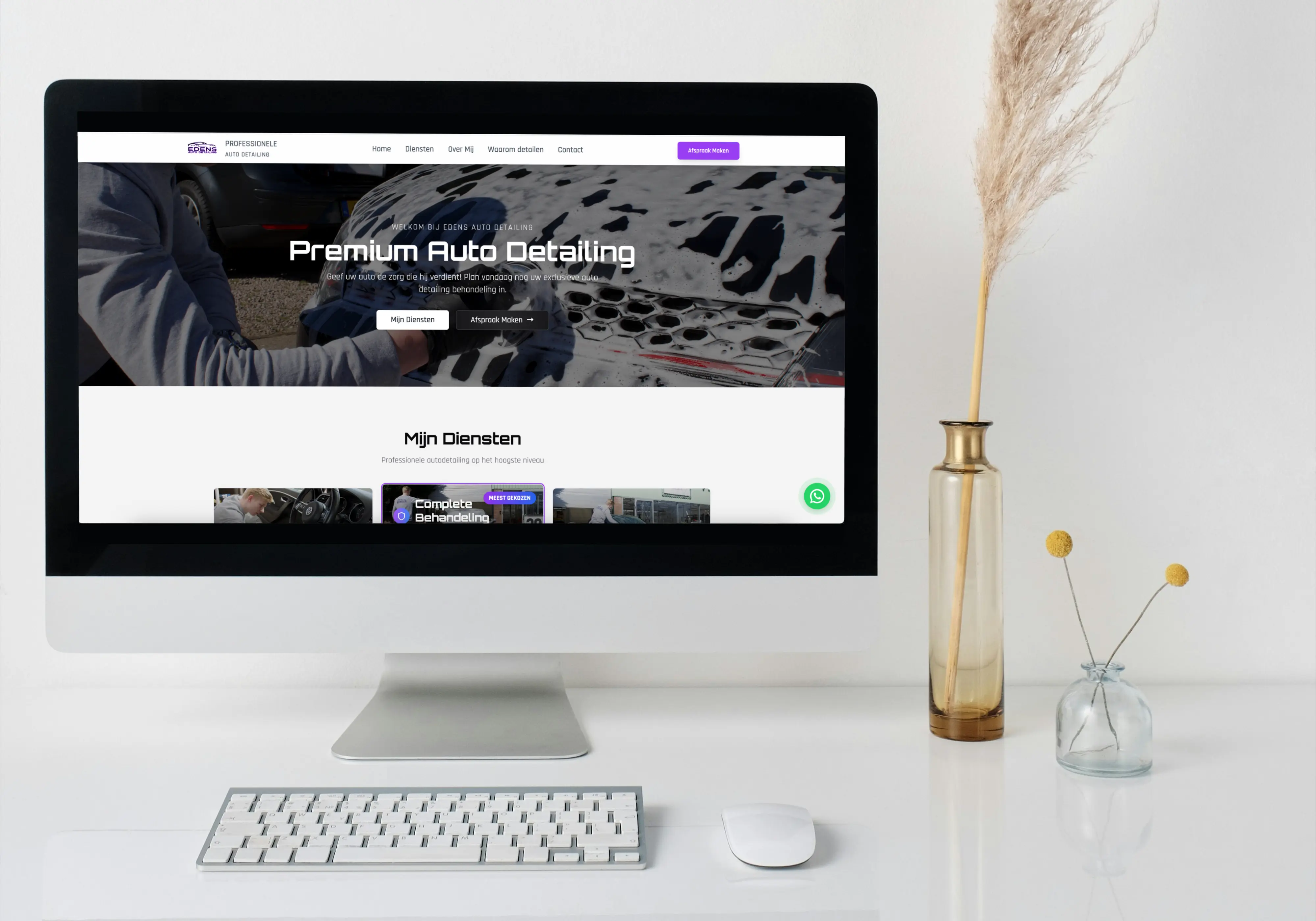 Desktop website showcase